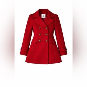 Jones New York 💯 Pure Wool Red Coat – Classic / Winter / Tailored